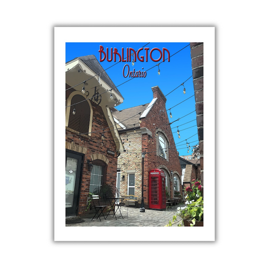 Burlington, Ontario, Vintage Travel Print (FRAMED)