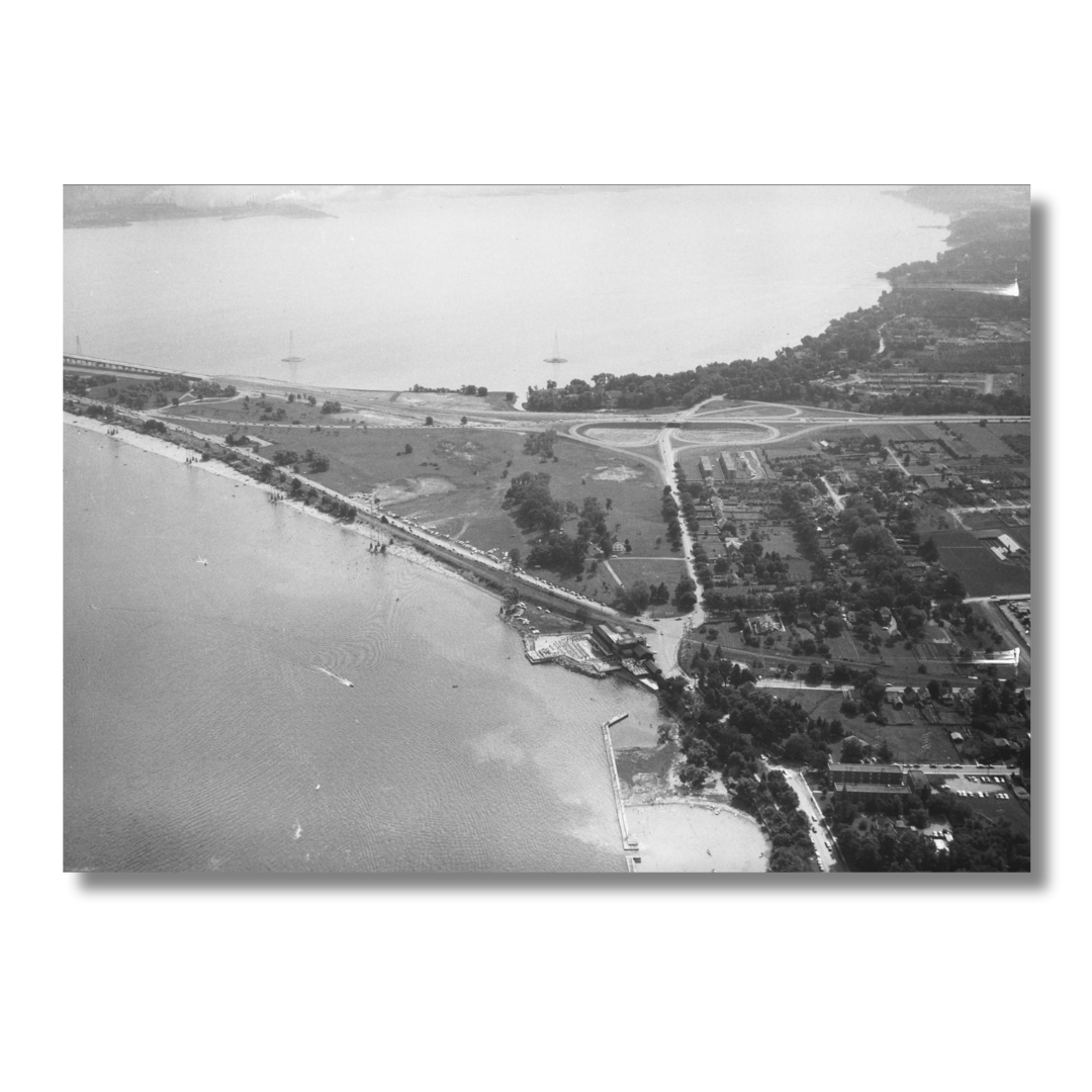 Lakeshore/Brant Inn/Hospital Site Aerial, Burlington Heritage Print