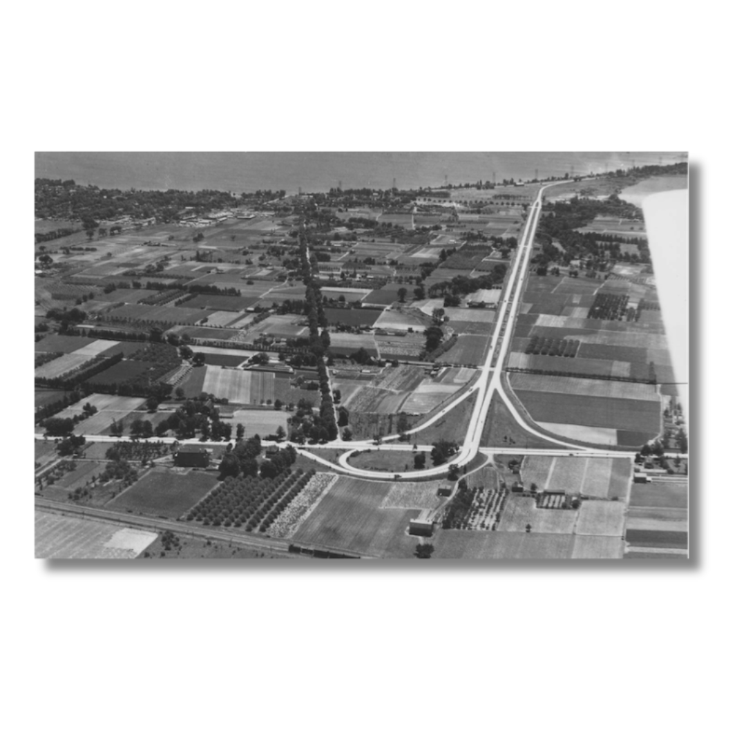 Maple Avenue Aerial, Burlington Heritage Print